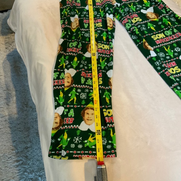 Elf Pajama bottoms Fit like Sz S Green Holiday Festive Sleep Cozy - Picture 4 of 6